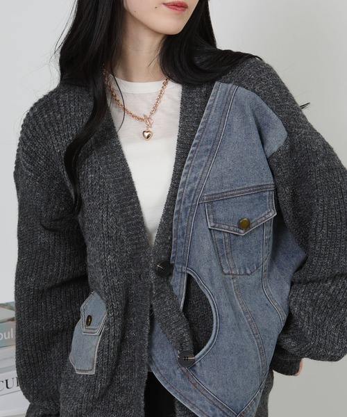 ユナン① pumpkin port（パンプキンポート） カーディガン Gジャン切替 BIG