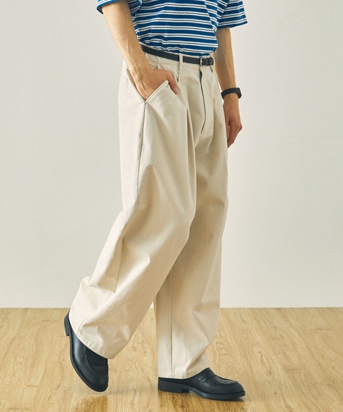 EMMA CLOTHES（エマクローズ） チノパンツ L アイボリー メンズ