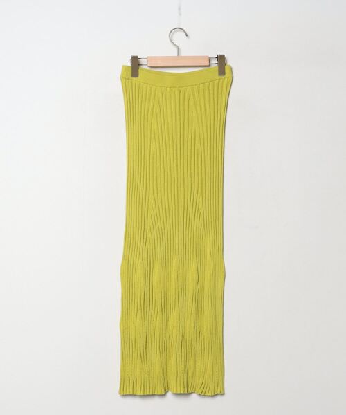 「three dots」 ニットスカート SMALL グリーン レディース_画像2