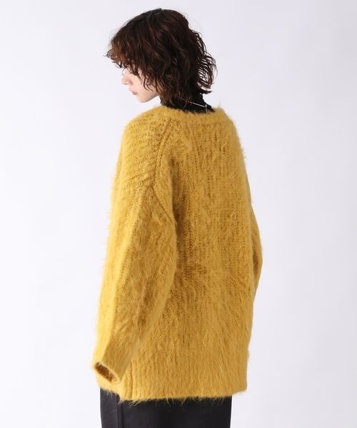 「JEANASIS」 ニットカーディガン FREE イエロー レディース_画像7