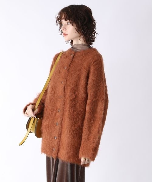 「JEANASIS」 ニットカーディガン FREE イエロー レディース_画像8