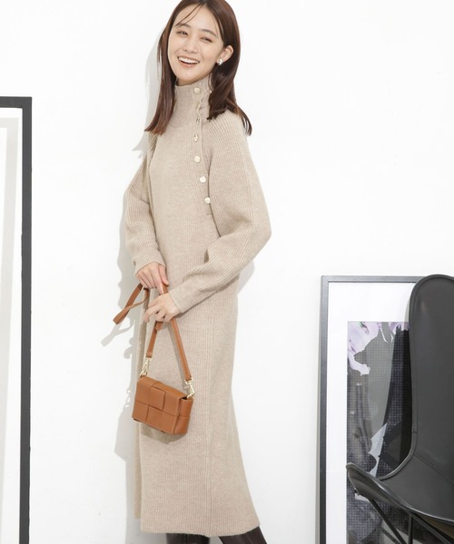 「NANO universe」 ニットワンピース FREE グレー レディース_画像8