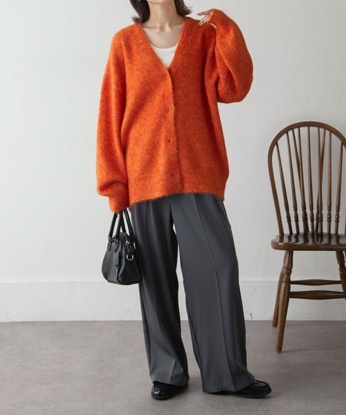 Chillfar」 ニットカーディガン FREE オレンジ レディース : ZOZOTOWN