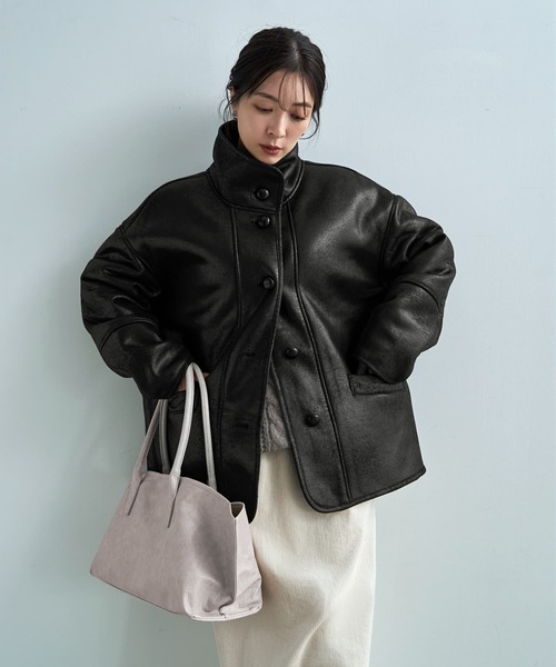 STYLE DELI（スタイルデリ） ムートンコート ボアコート フェイク