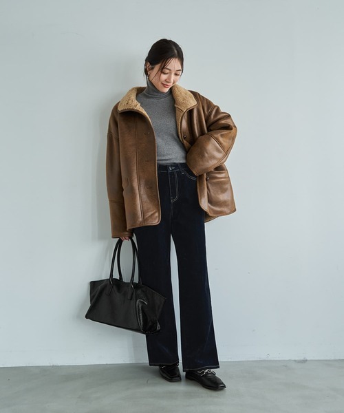 スタイルデリ ムートンコート 新品 STYLE DELI（スタイルデリ） ムートンコート ボアコート フェイク
