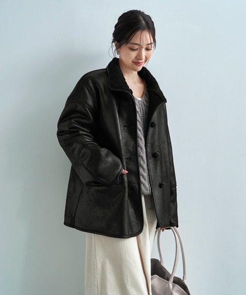 STYLE DELI（スタイルデリ） ムートンコート ボアコート フェイク