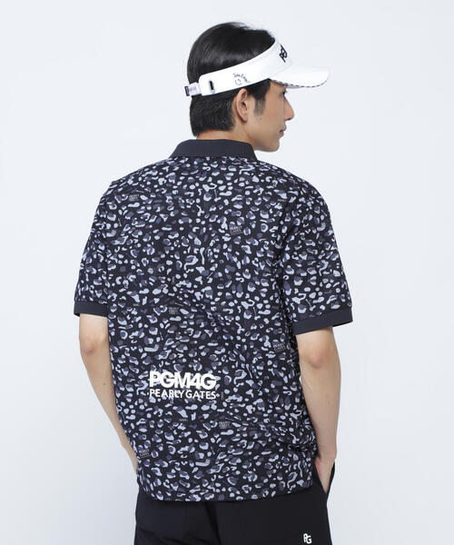 新品タグ付き　PEARLY GATES ヒョウ柄半袖ポロシャツ　サイズL PEARLY GATES（パーリーゲイツ） ポロシャツ 「PEARLY GATES」格子