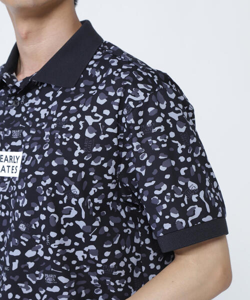 新品タグ付き　PEARLY GATES ヒョウ柄半袖ポロシャツ　サイズL PEARLY GATES（パーリーゲイツ） ポロシャツ 「PEARLY GATES」格子