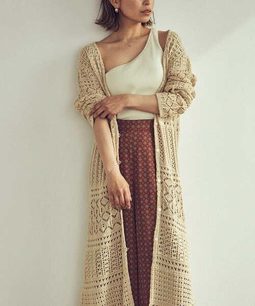 「CREDONA」 パンツ FREE マスタード レディース_画像4