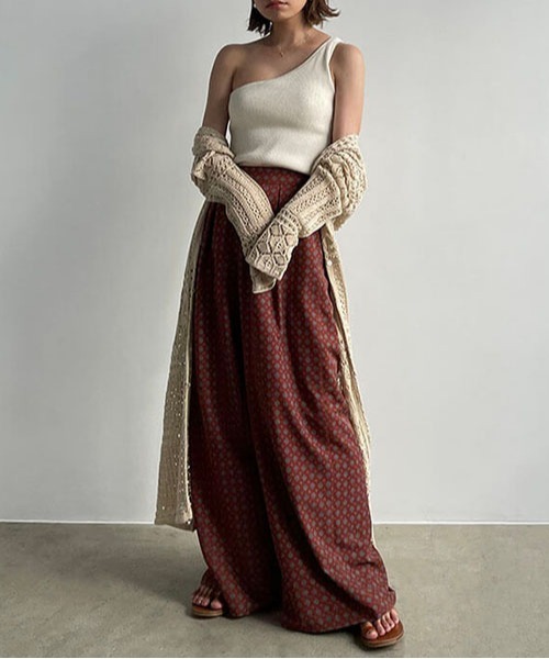 「CREDONA」 パンツ FREE マスタード レディース_画像7