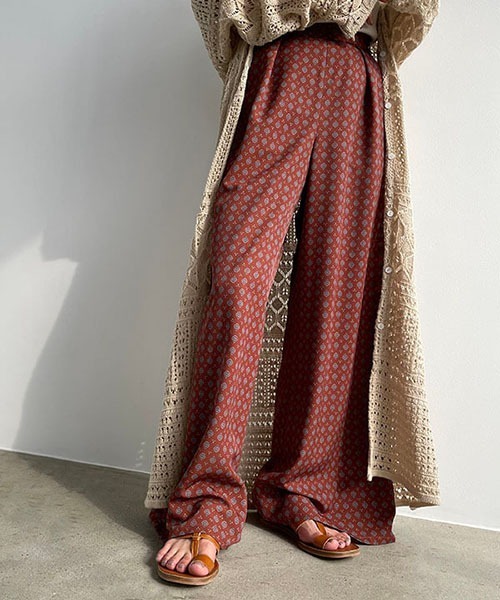 「CREDONA」 パンツ FREE マスタード レディース_画像8