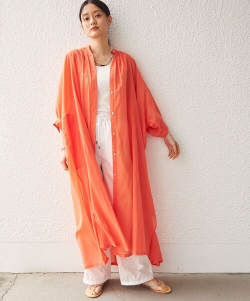 NE QUITTEZ PAS!（ヌキテパ） 7分袖ワンピース ONE SIZE オレンジ