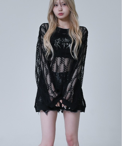 「REFLEM」 長袖カットソー FREE ブラック レディース_画像3