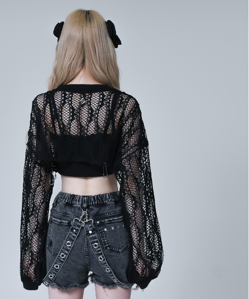 「REFLEM」 長袖カットソー FREE ブラック レディース_画像6