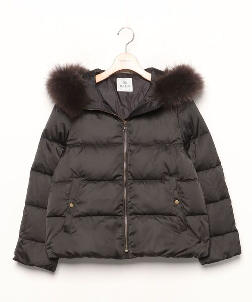 ダウンジャケット　レディース　　新品未使用サイズ36nano universe NANO universe（ナノ・ユニバース） ダウンジャケット 36 ブラック
