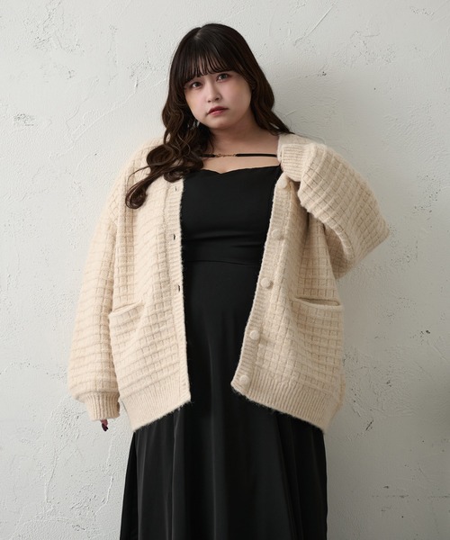 「Louiosy」 ニットカーディガン X-LARGE アイボリー レディース_画像2