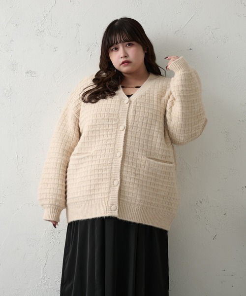 「Louiosy」 ニットカーディガン X-LARGE アイボリー レディース_画像4
