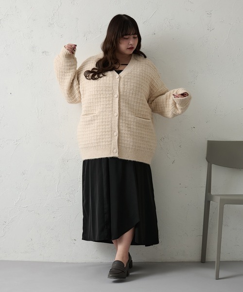 「Louiosy」 ニットカーディガン X-LARGE アイボリー レディース_画像8