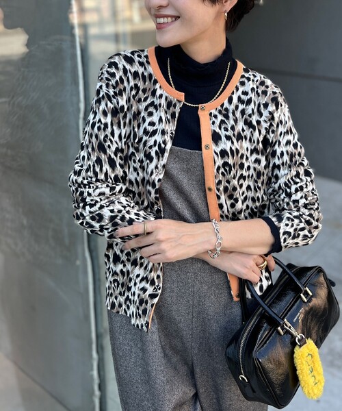 「Rie Miller」 ニットカーディガン 38 ブラック系その他 レディース_画像3