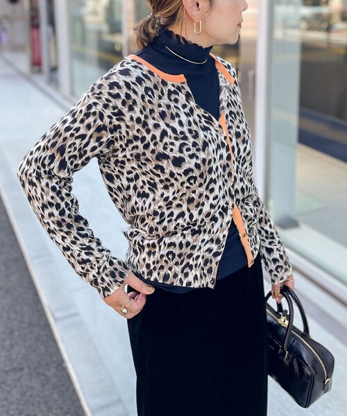 「Rie Miller」 ニットカーディガン 38 ブラック系その他 レディース_画像4