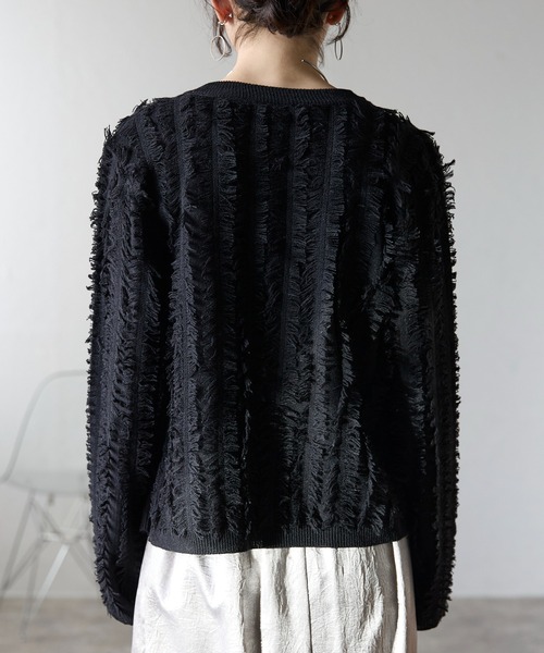 「each」 カーディガン FREE ブラック レディース_画像5