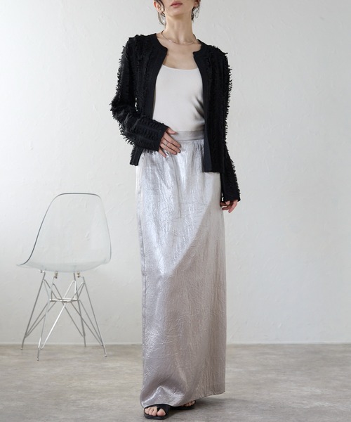 「each」 カーディガン FREE ブラック レディース_画像7