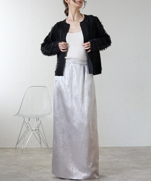 「each」 カーディガン FREE ブラック レディース_画像8