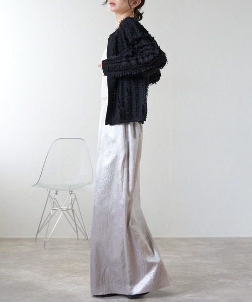 「each」 カーディガン FREE ブラック レディース_画像9