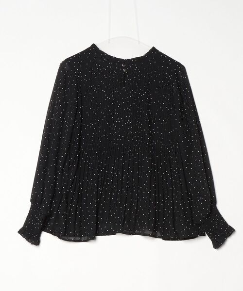 「VIS」 ドット柄長袖ブラウス FREE ブラック レディース_画像2