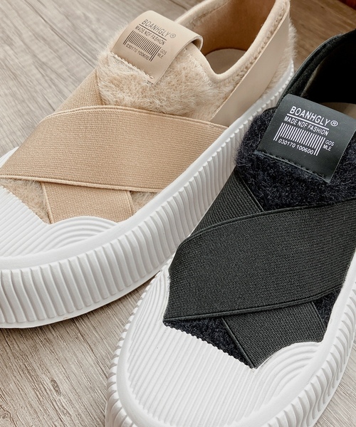 「Noubel Voug Relax」 スリッポン 23.5 ブラック レディース_画像2