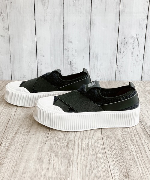 「Noubel Voug Relax」 スリッポン 23.5 ブラック レディース_画像6