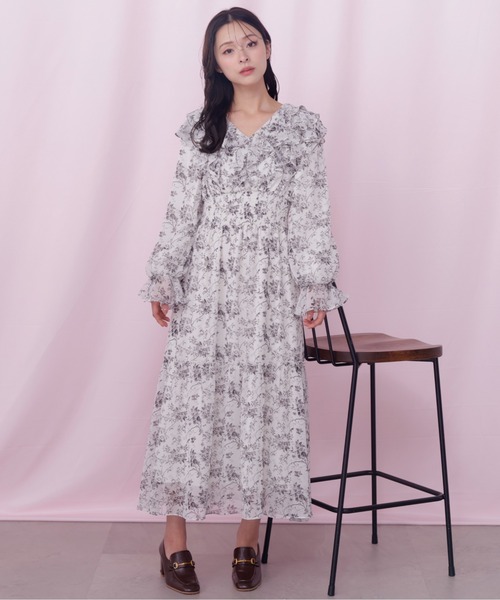 ☆新品未使用⭐︎jillstuart フラワーフリルワンピース JILL by JILL STUART（ジルバイジルスチュアート） ワンピース 花柄