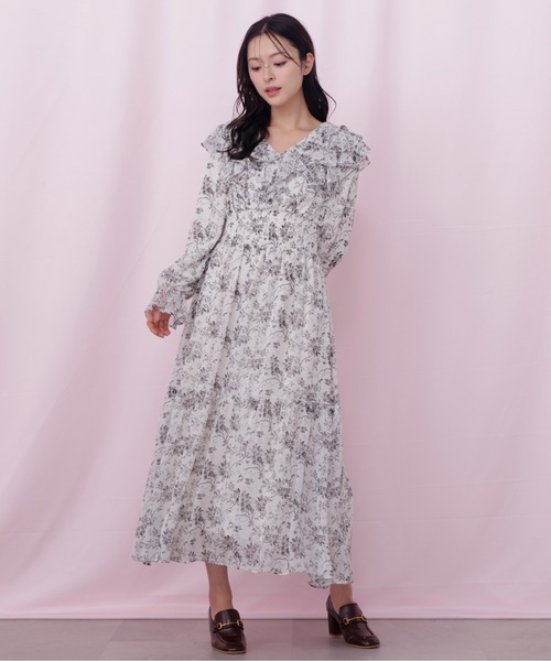 セオリー　ワンピース　JILLTREY　CLUSTER PRINT　花柄　シルク JILL by JILL STUART（ジルバイジルスチュアート） ワンピース 花柄