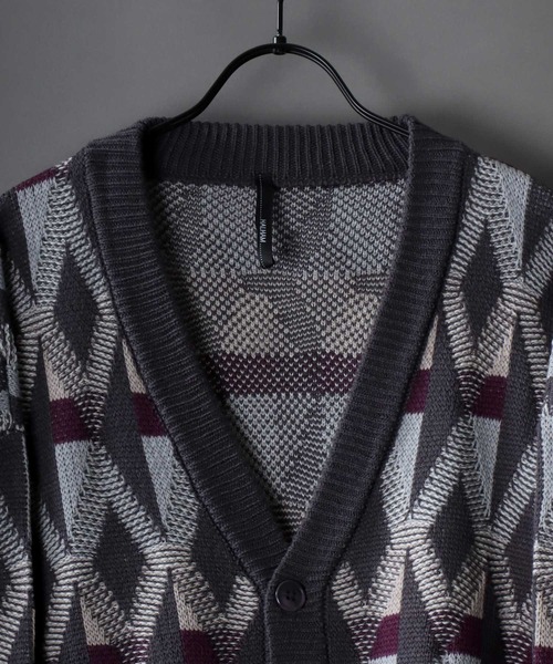 「SITRY」 ニットカーディガン X-LARGE ブルー メンズ_画像2