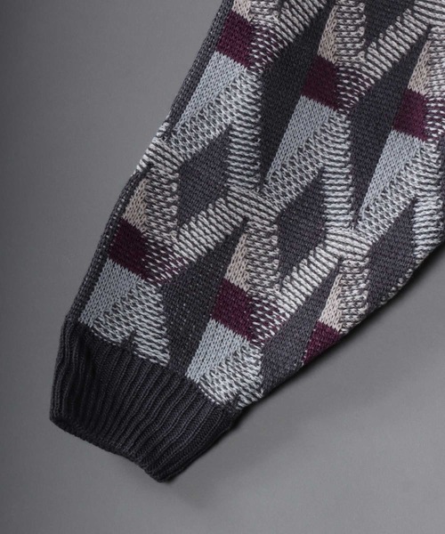 「SITRY」 ニットカーディガン X-LARGE ブルー メンズ_画像3