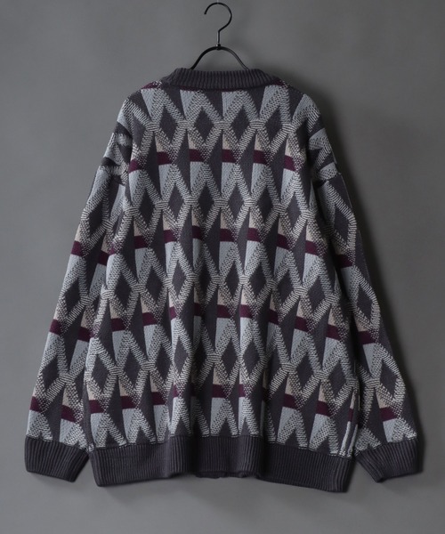 「SITRY」 ニットカーディガン X-LARGE ブルー メンズ_画像5