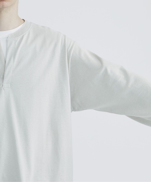 「marka」 長袖Tシャツ 2 ライトグレー メンズ_画像3