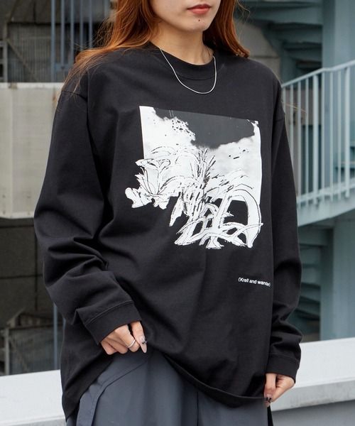 and wander（アンドワンダー） tシャツ krell Monochrome LS by