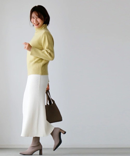 「Ehre style」 長袖ニット FREE ライム レディース_画像5