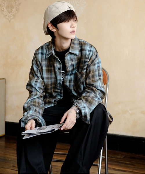 「neos」 長袖シャツ MEDIUM グリーン系その他 メンズ_画像5