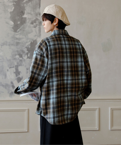 「neos」 長袖シャツ MEDIUM グリーン系その他 メンズ_画像6