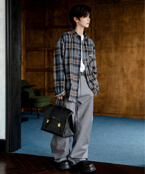 「neos」 長袖シャツ MEDIUM グリーン系その他 メンズ_画像9