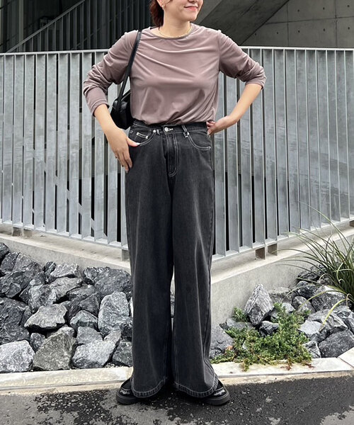 「Jena espace merveilleux」 デニムパンツ 38 ブラック レディース_画像4