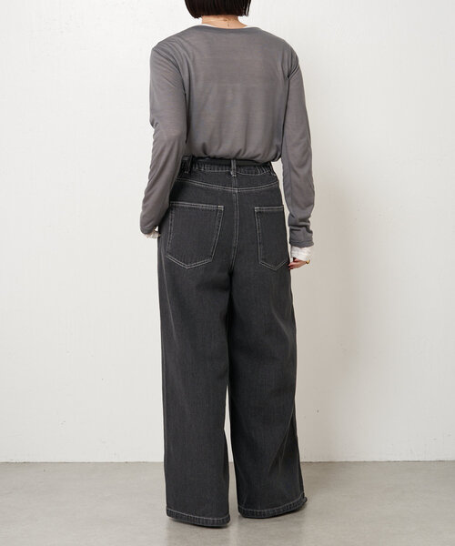 「Jena espace merveilleux」 デニムパンツ 38 ブラック レディース_画像8