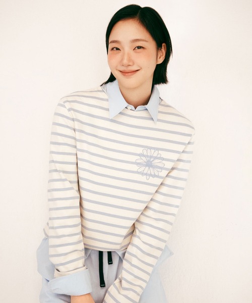 MARDI MERCREDI ストライプ　ロングTシャツ 韓国限定 Mardi Mercredi（マルディメクルディ） tシャツ TSHIRT LONG SLEEVE