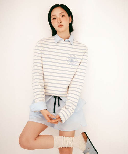 マルディメルクディ　TSHIRTLONGSLEEVE　STRIPE ☆MARDI MERCREDI☆TSHIRT LONG SLEEVE STRIPE (Mardi Mercredi/T
