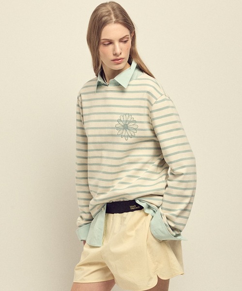 マルディメルクディ　TSHIRTLONGSLEEVE　STRIPE Mardi Mercredi（マルディメクルディ） tシャツ TSHIRT LONG SLEEVE