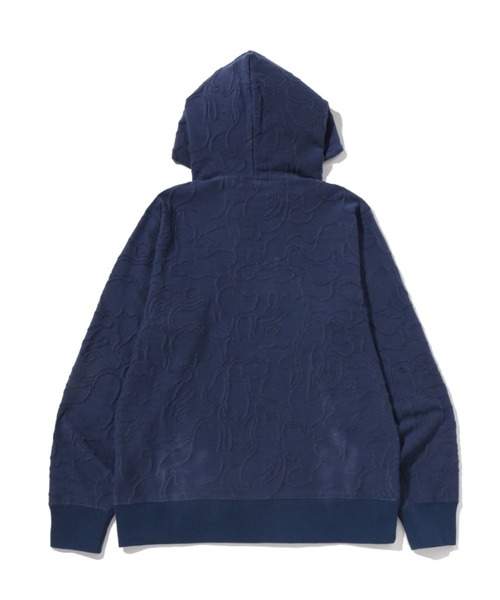 A BATHING APE ネイビー 星柄刺繍 希少 フルジップパーカー A BATHING APE（アベイシングエイプ） パーカー NEON CAMO JACQUARD