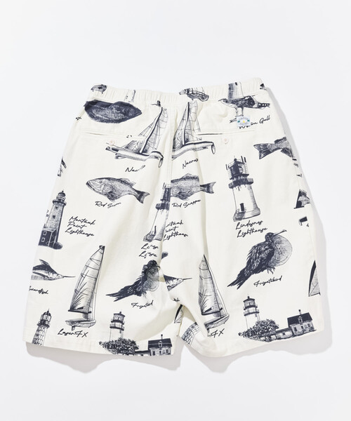 NAUTICA（ノーティカ） ハーフパンツ パンツ 短パン OCEAN総柄 ツイル