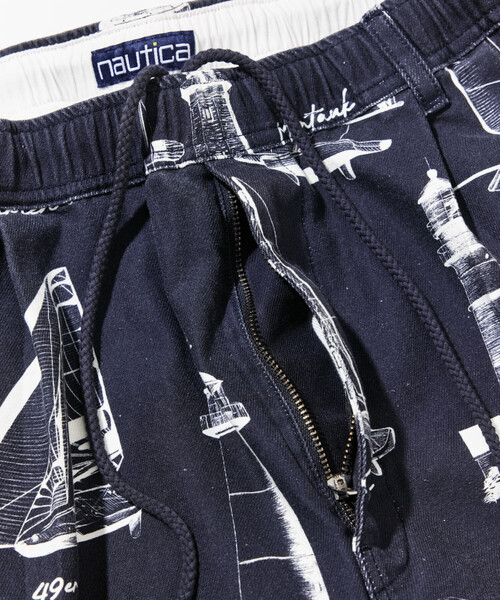 NAUTICA（ノーティカ） ハーフパンツ パンツ 短パン OCEAN総柄 ツイル